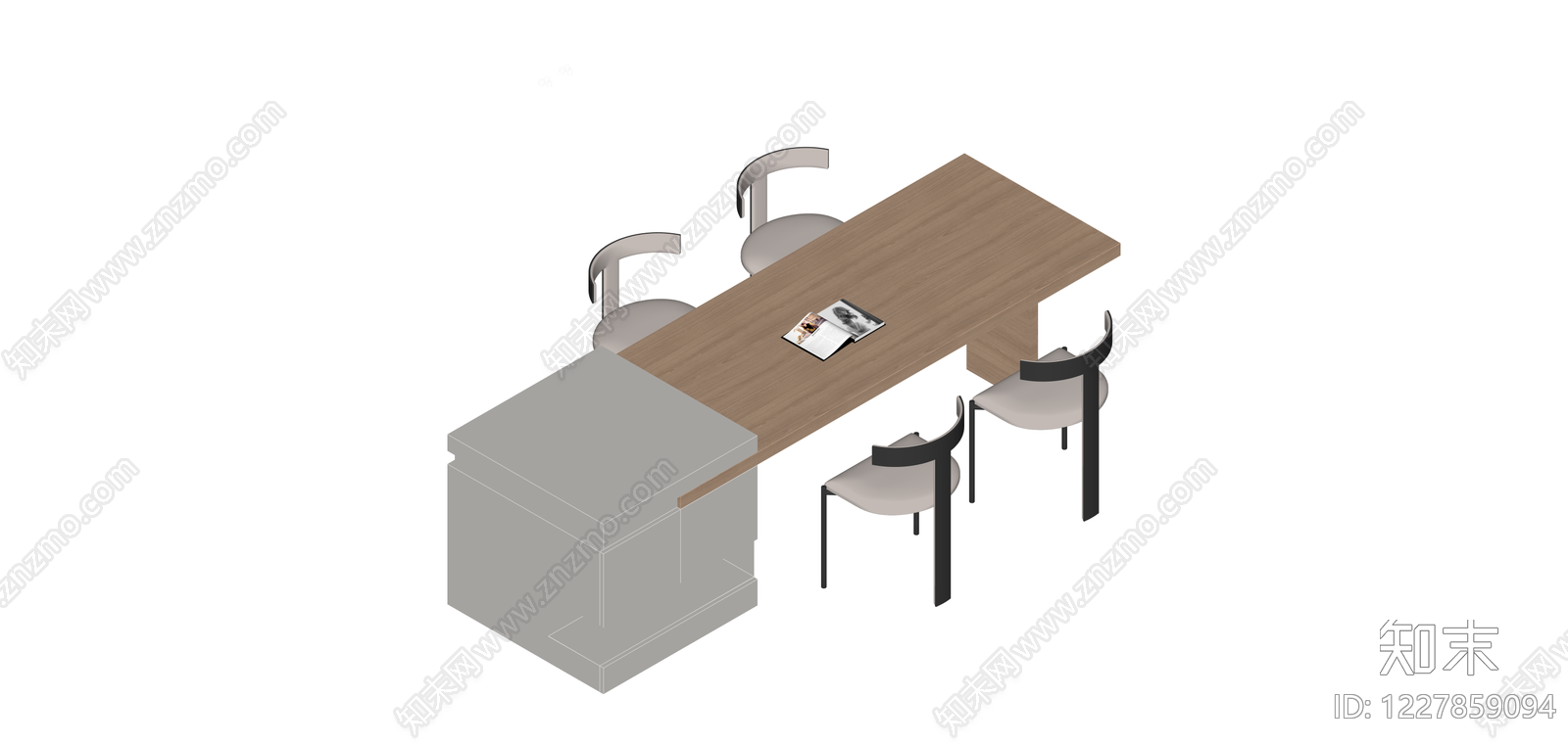 餐桌椅组合家具SU模型下载【ID:1227859094】