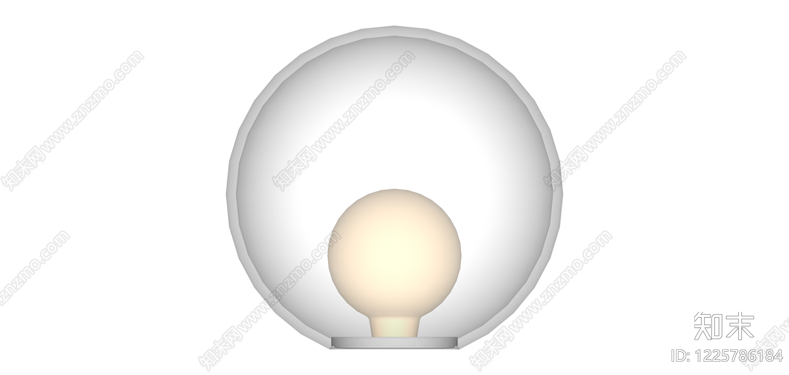 球形吸顶灯SU模型下载【ID:1225786184】
