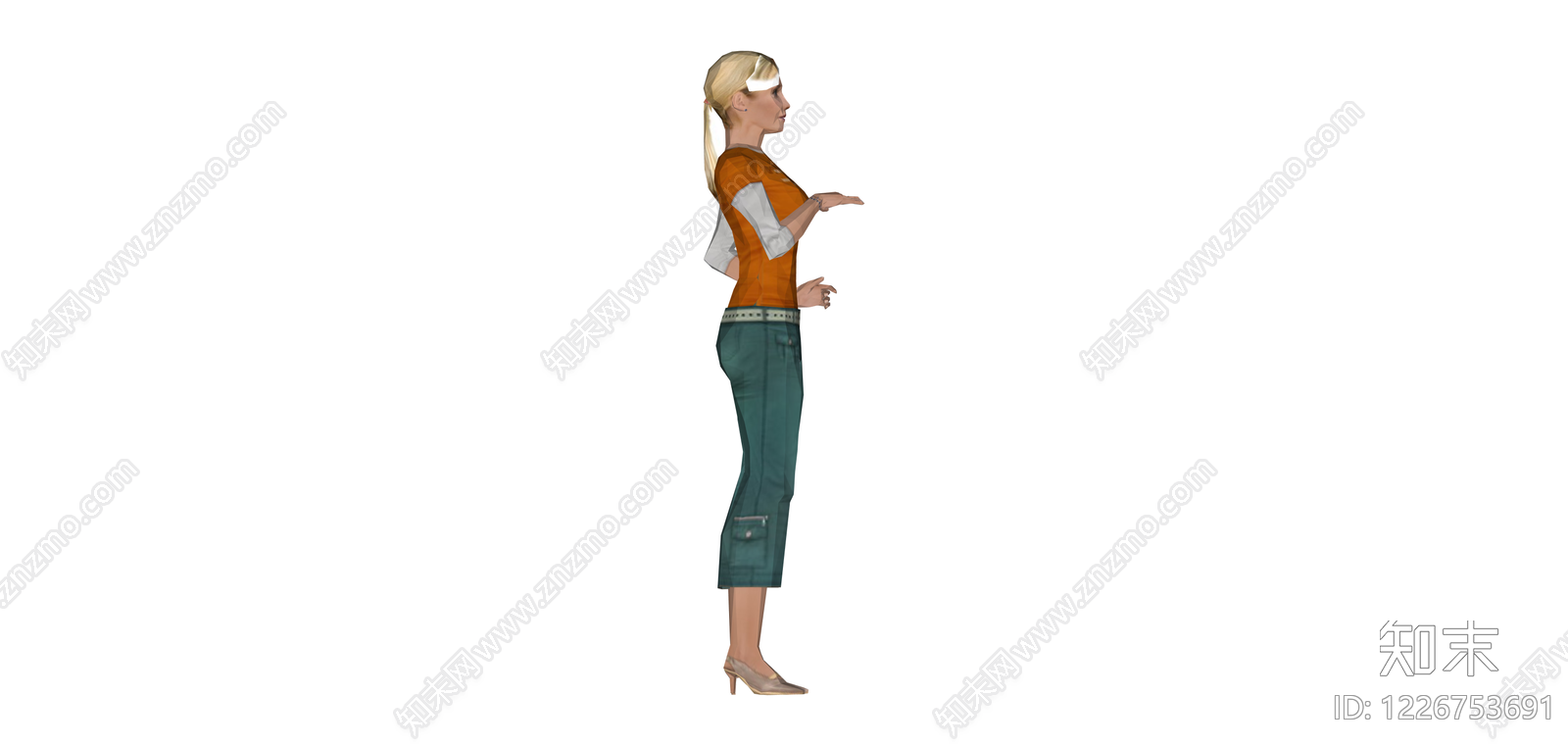 女性人物模型SU模型下载【ID:1226753691】