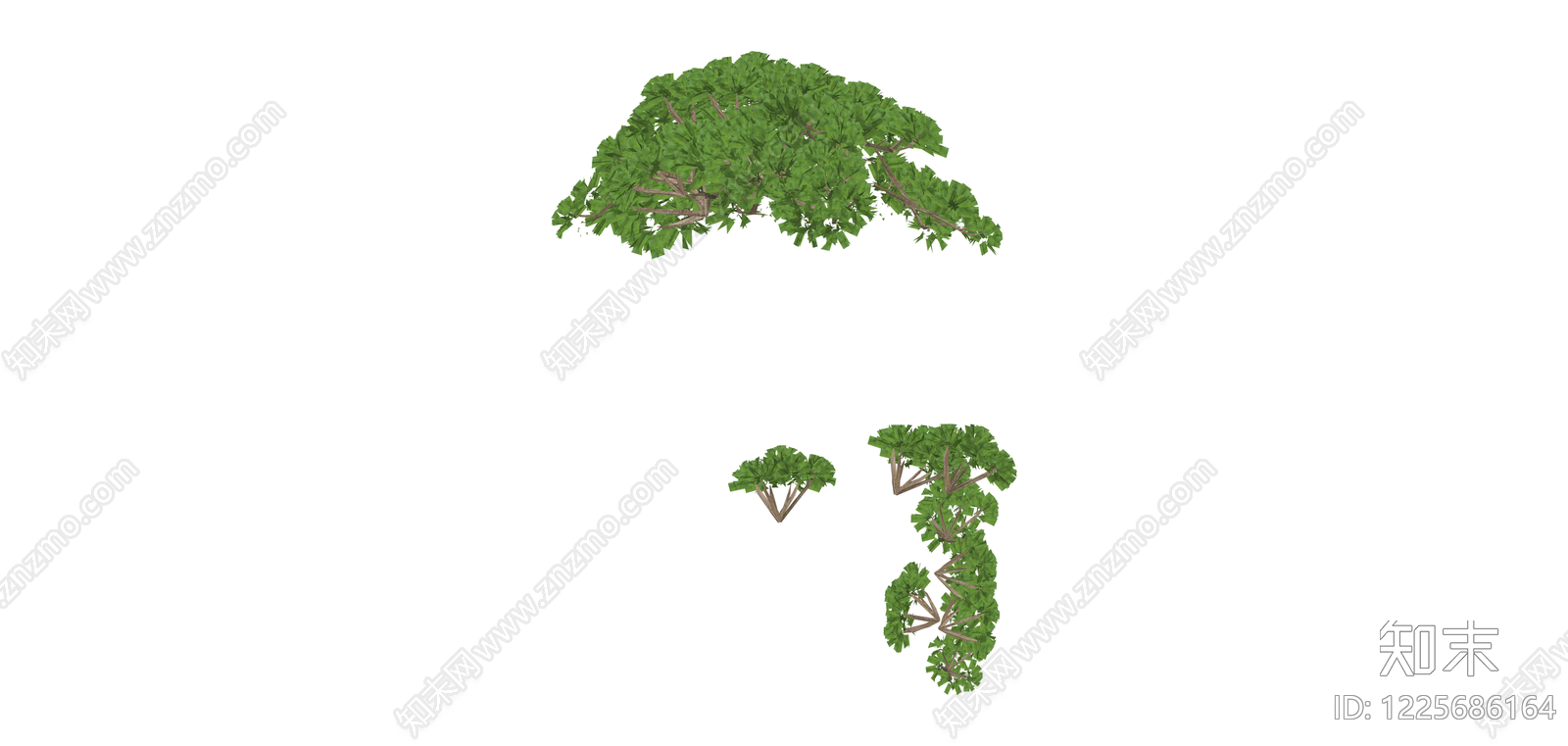 景观绿植组合模型SU模型下载【ID:1225686164】