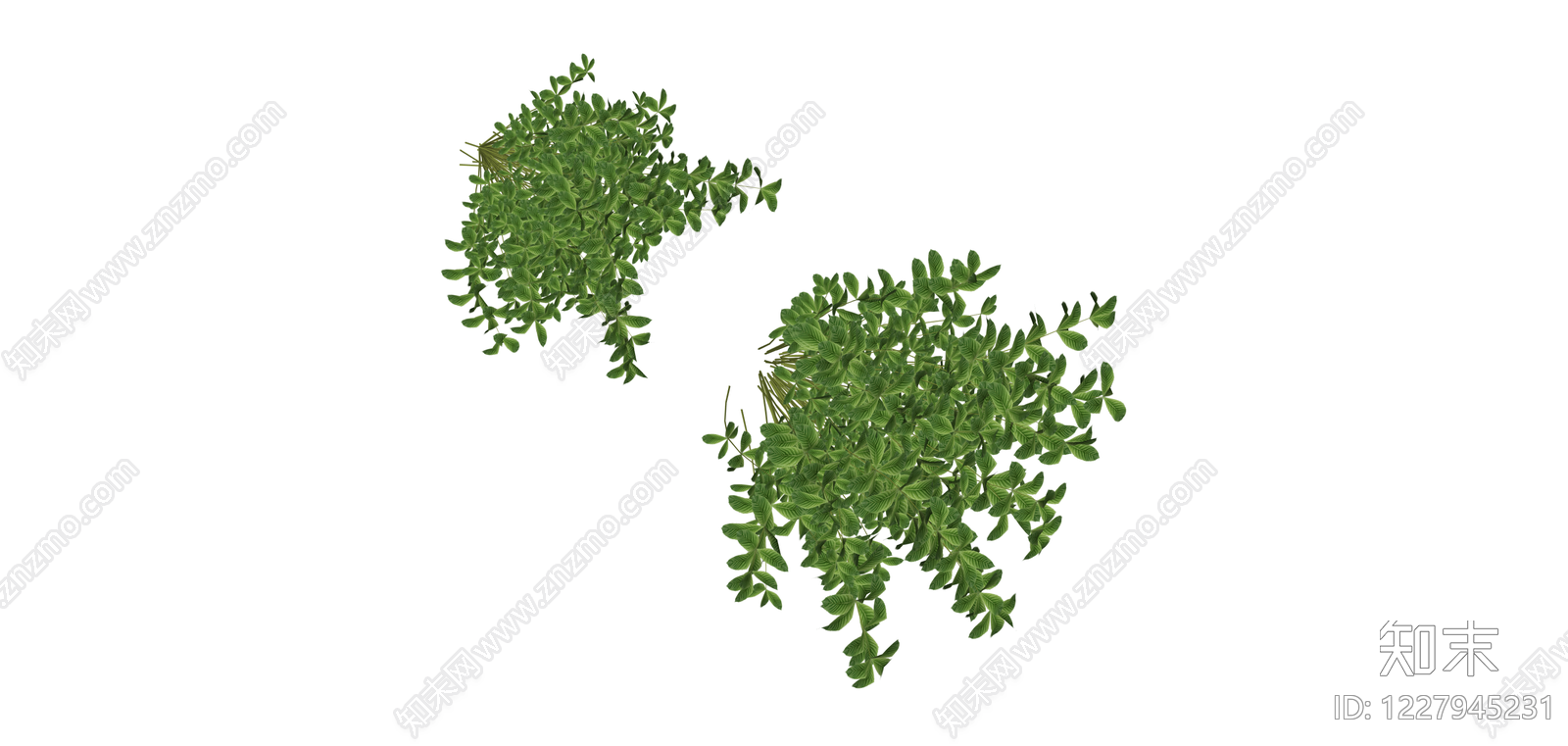 绿色灌木丛绿植SU模型下载【ID:1227945231】