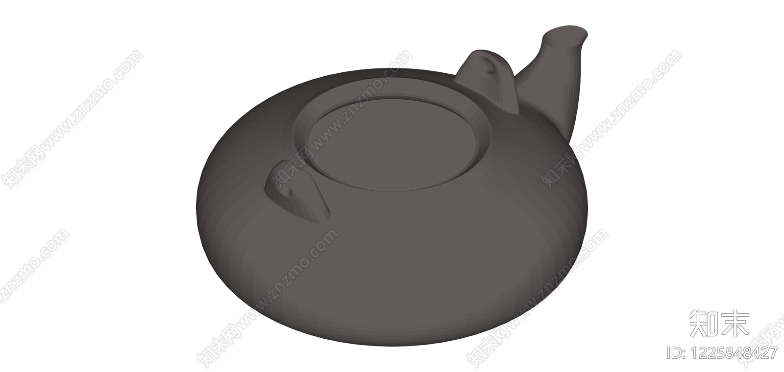带双耳壶嘴茶壶SU模型下载【ID:1225848427】