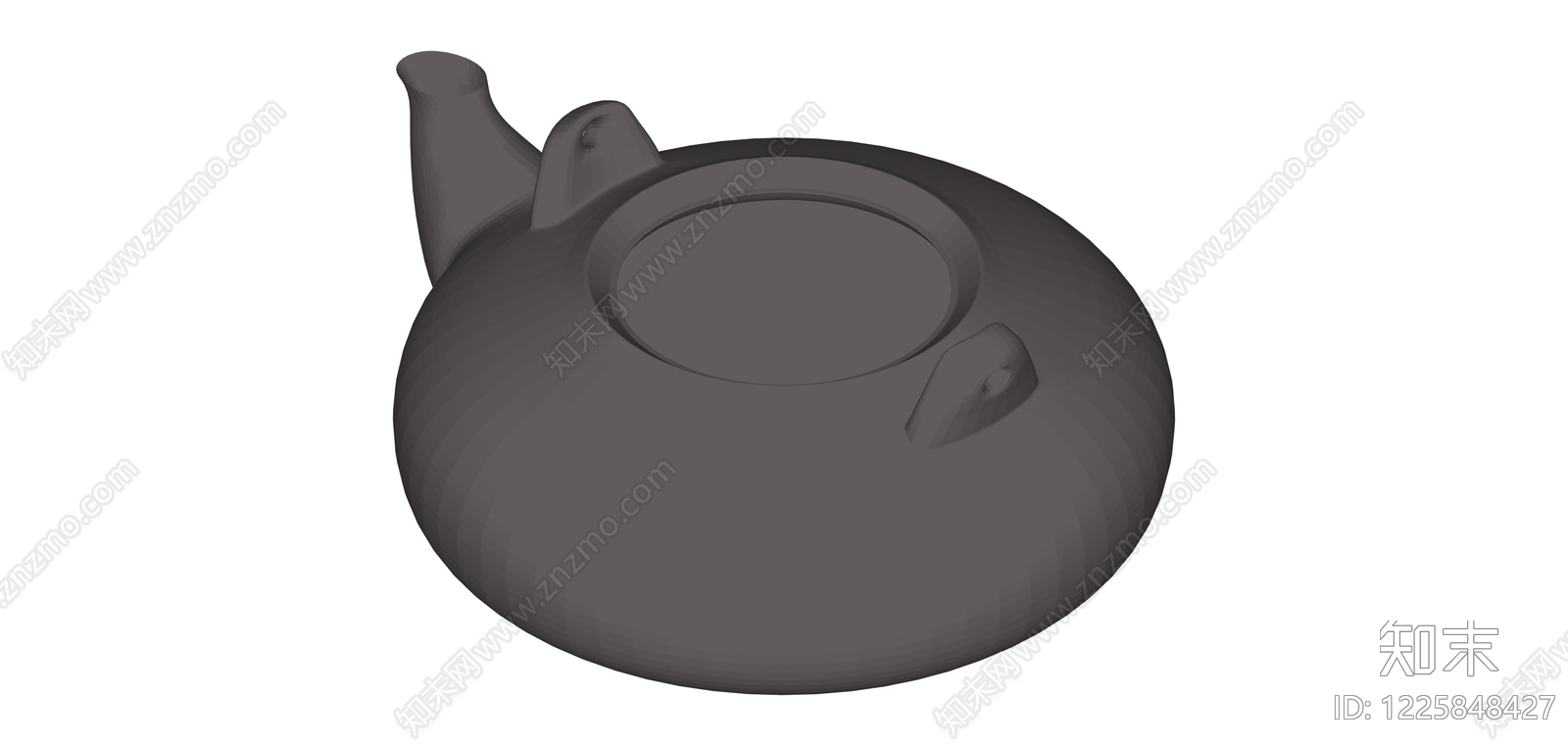 带双耳壶嘴茶壶SU模型下载【ID:1225848427】