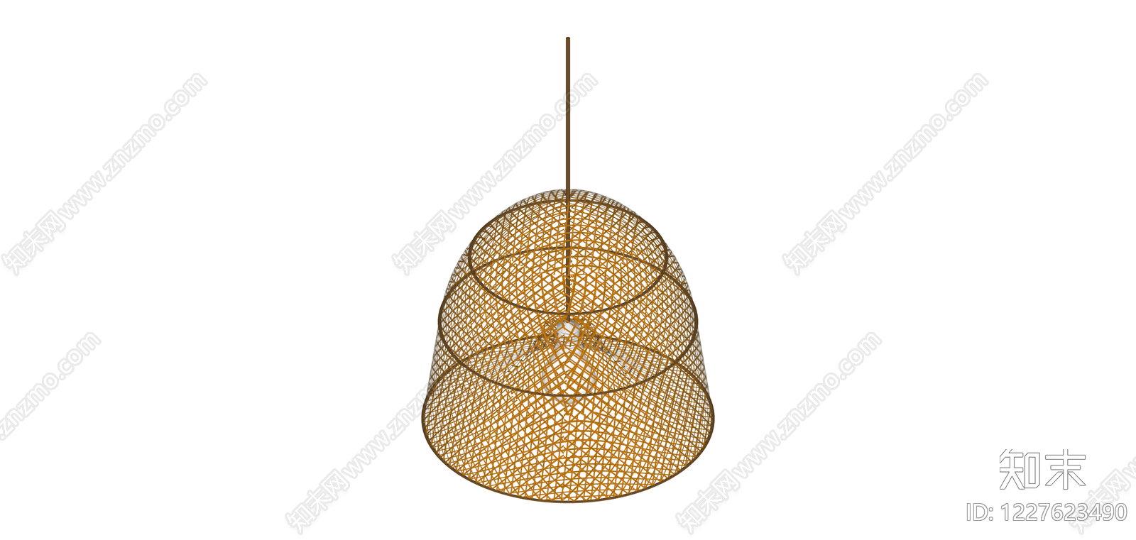 金色编织吊灯SU模型下载【ID:1227623490】