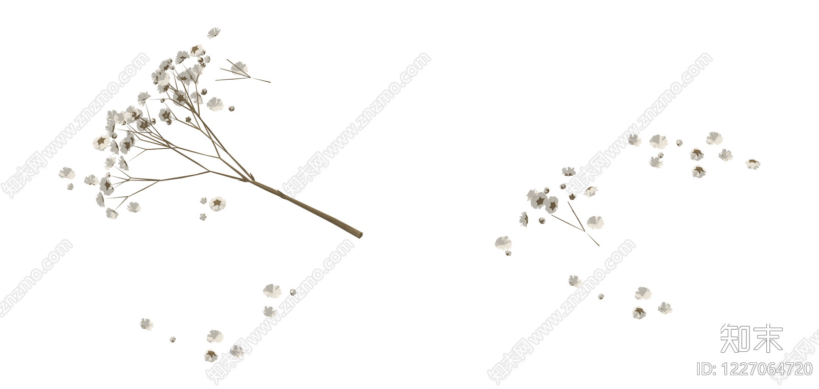 满天星花艺组合SU模型下载【ID:1227064720】