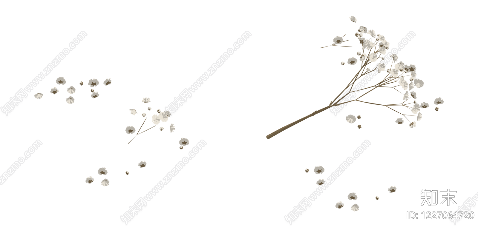 满天星花艺组合SU模型下载【ID:1227064720】