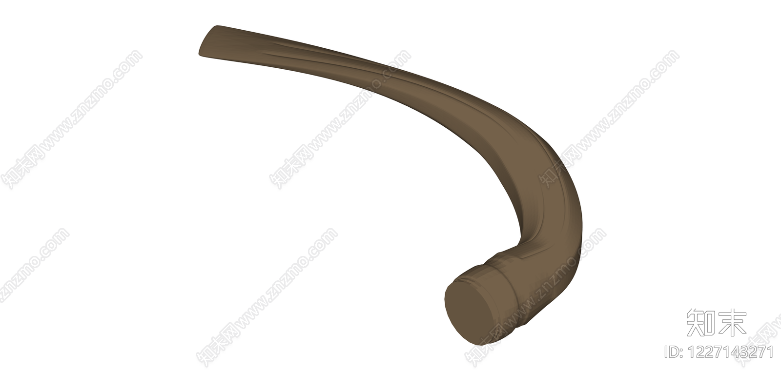 弯曲木质扶手/把手SU模型下载【ID:1227143271】