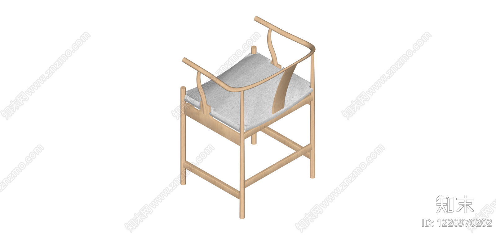 中式实木圈椅SU模型下载【ID:1226970202】