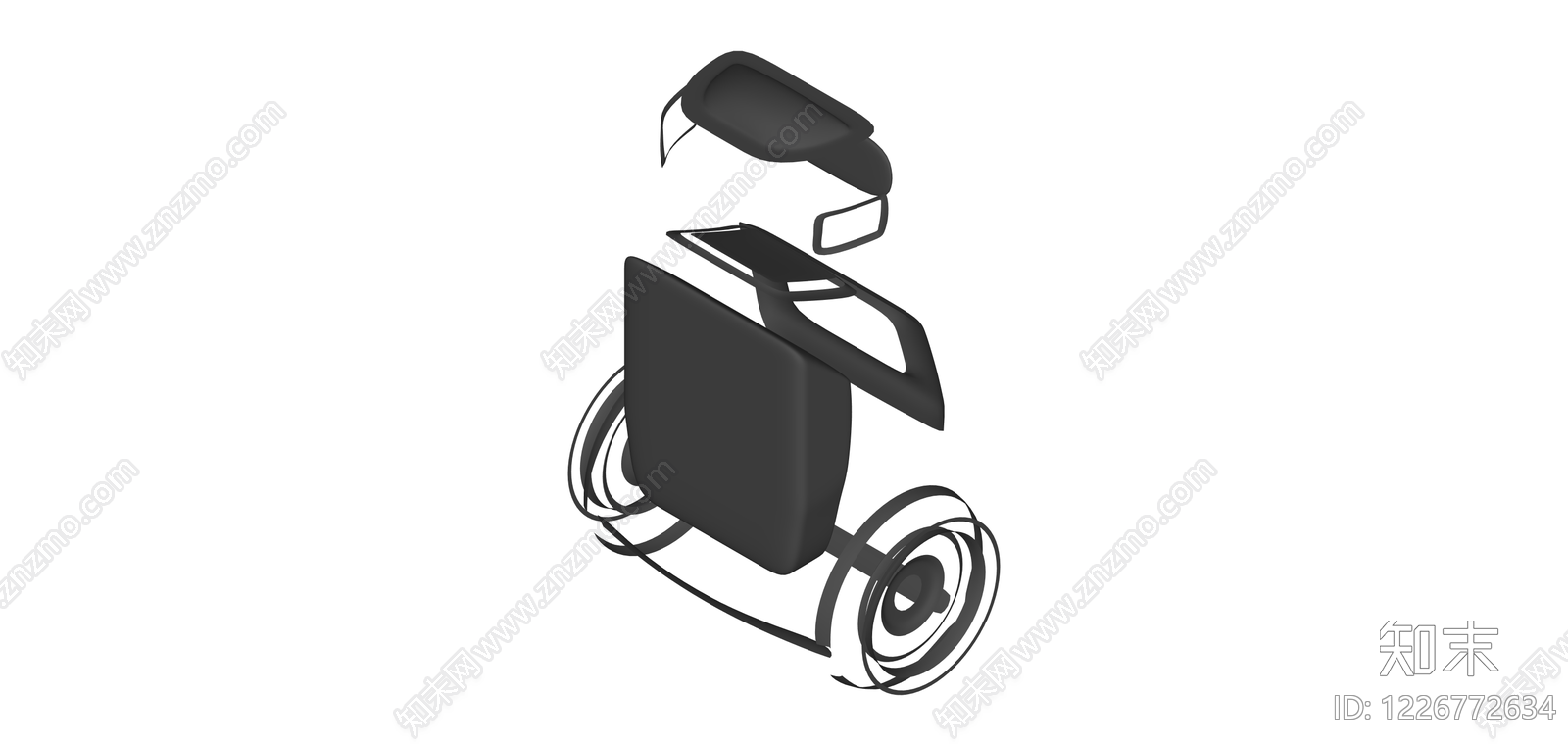 电动代步车/老年代步车SU模型下载【ID:1226772634】