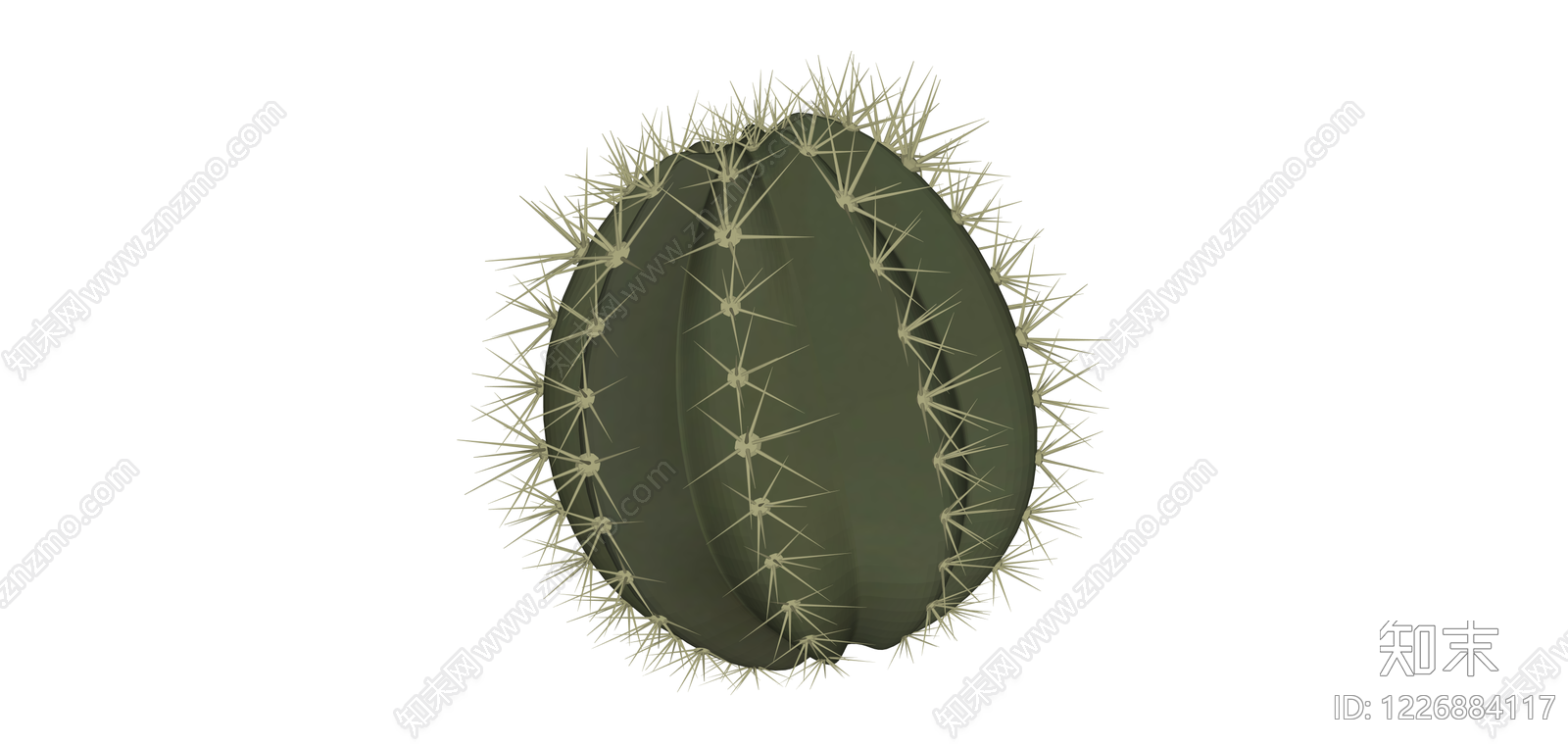 球形仙人掌绿植SU模型下载【ID:1226884117】
