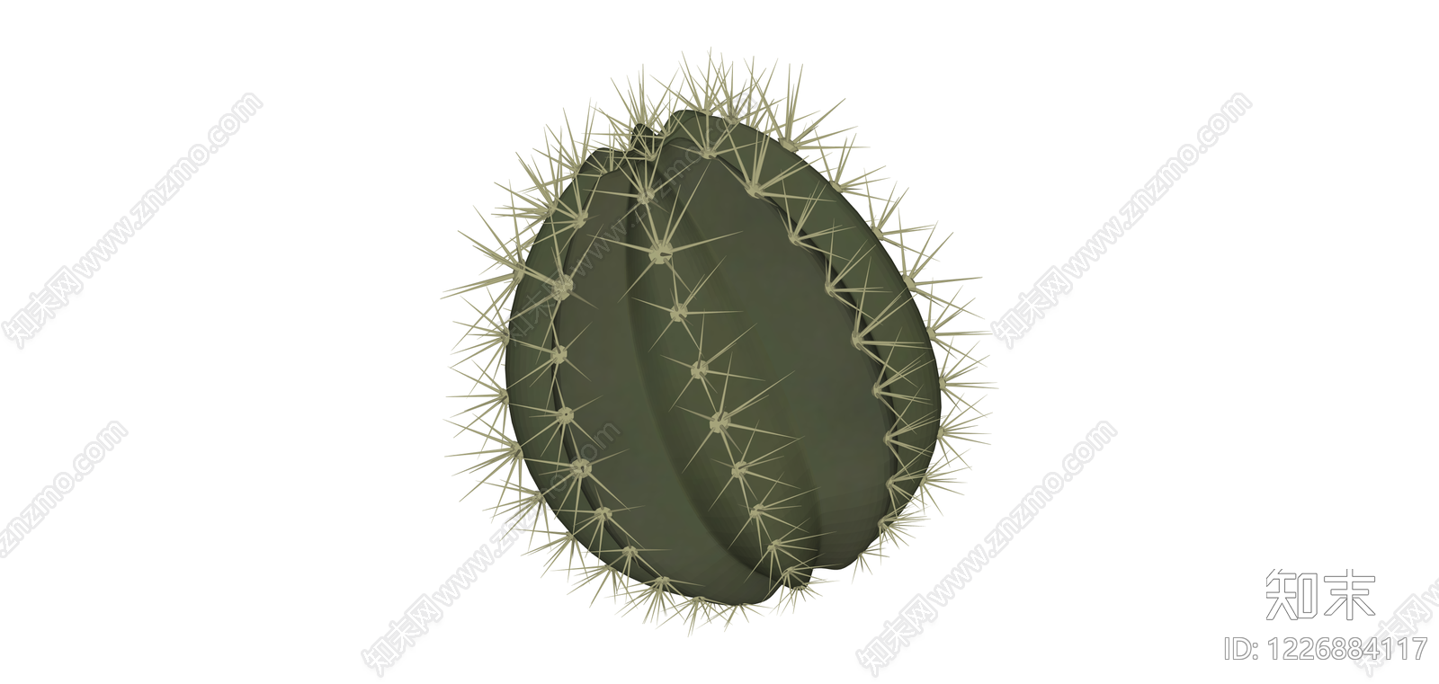 球形仙人掌绿植SU模型下载【ID:1226884117】