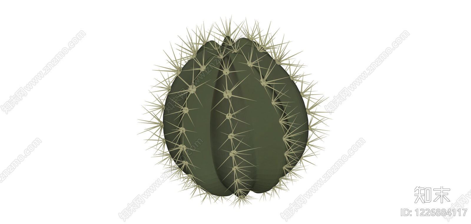 球形仙人掌绿植SU模型下载【ID:1226884117】