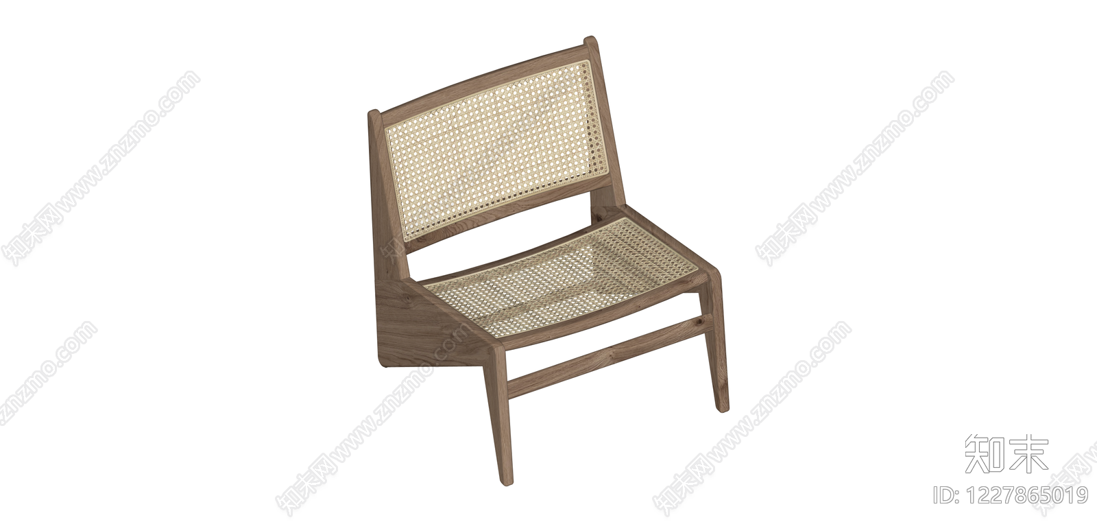 木质藤编休闲椅SU模型下载【ID:1227865019】