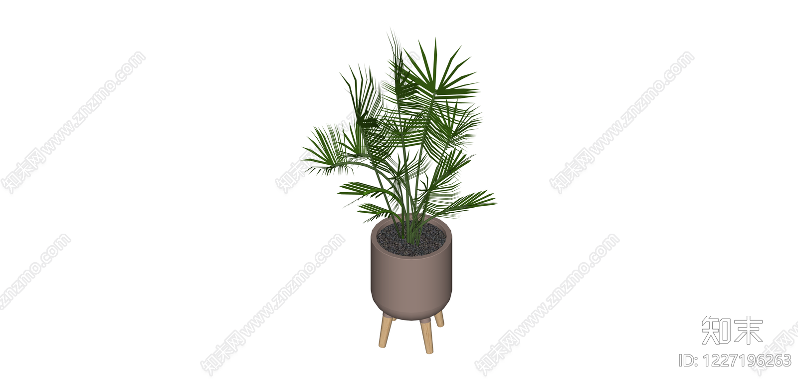 带盆盆栽绿植SU模型下载【ID:1227196263】
