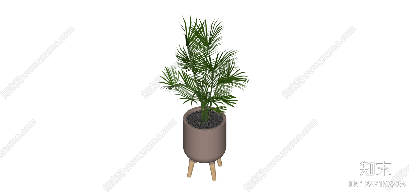 带盆盆栽绿植SU模型下载【ID:1227196263】