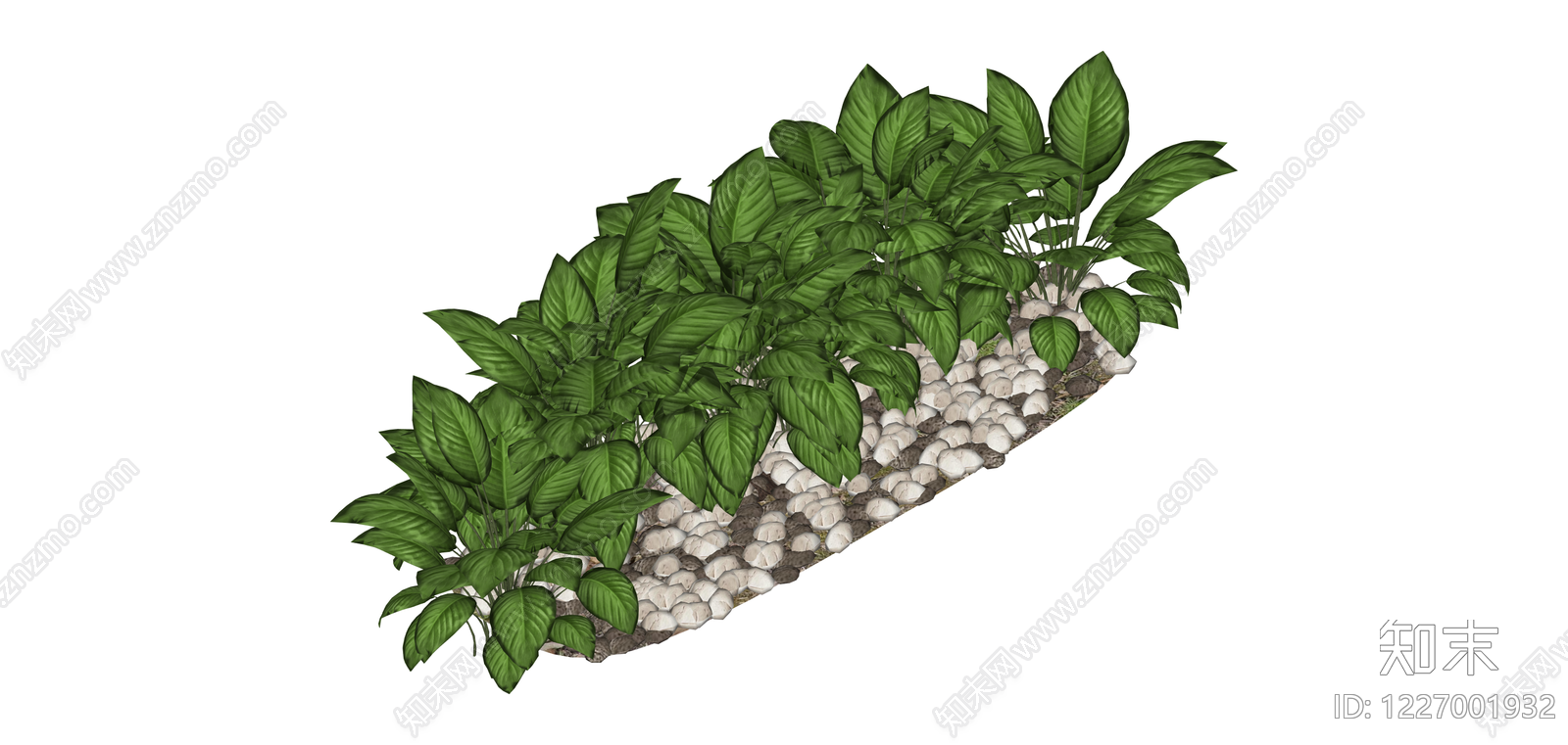 带盆绿植景观组SU模型下载【ID:1227001932】