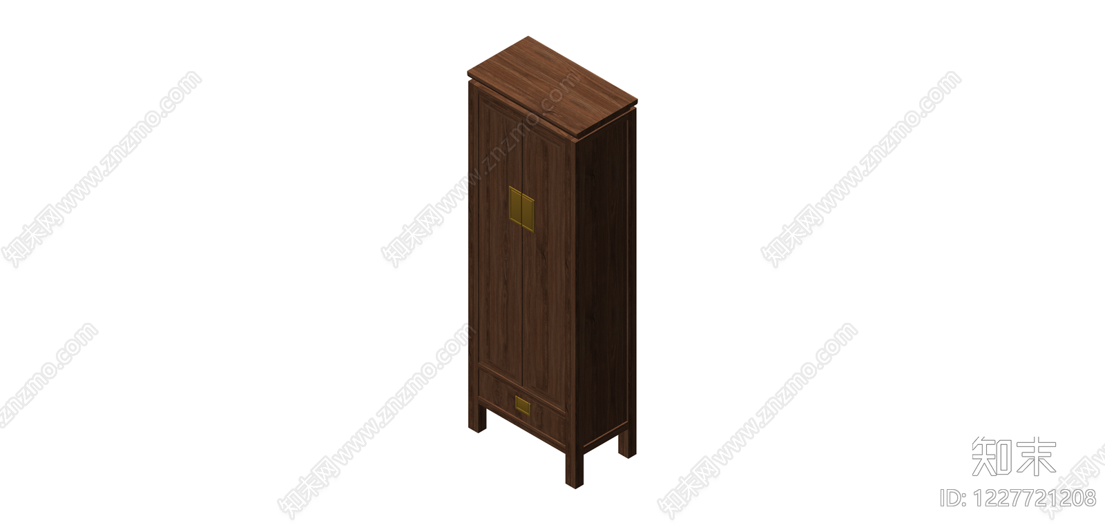 中式实木立柜SU模型下载【ID:1227721208】