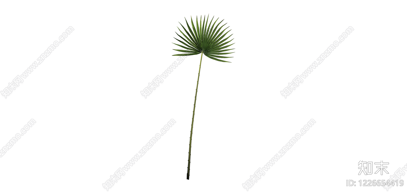 独立棕榈植物叶片SU模型下载【ID:1226654419】