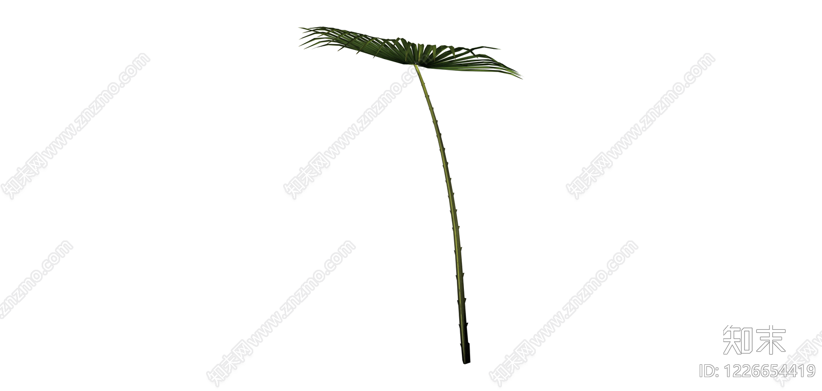独立棕榈植物叶片SU模型下载【ID:1226654419】