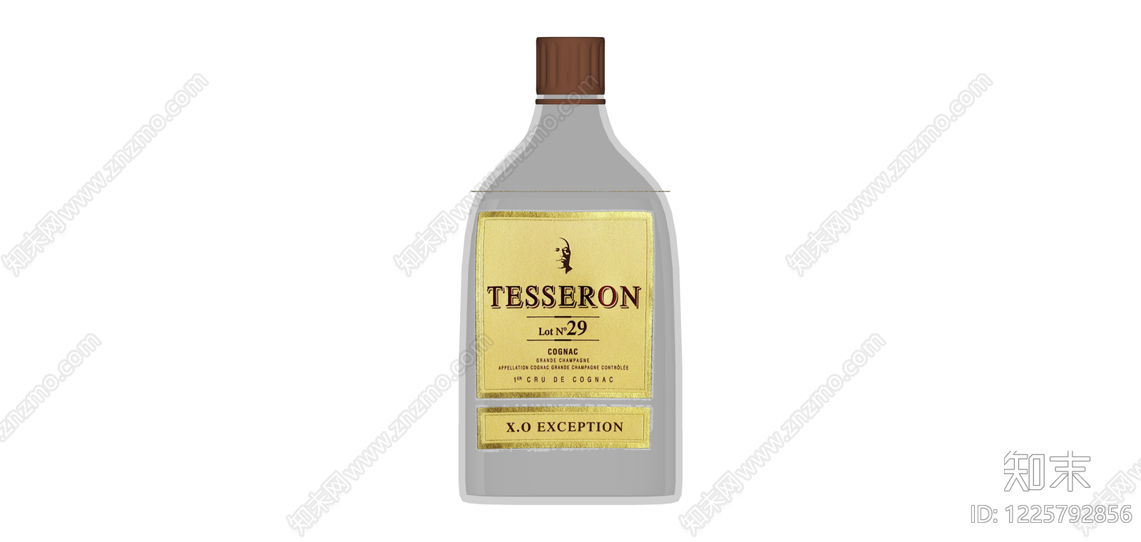 Tesseron白兰地酒瓶SU模型下载【ID:1225792856】