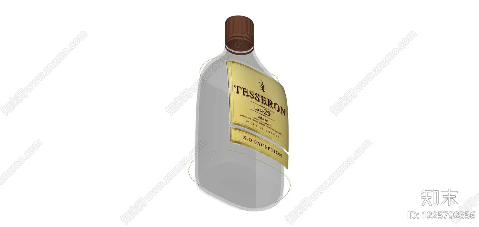 Tesseron白兰地酒瓶SU模型下载【ID:1225792856】