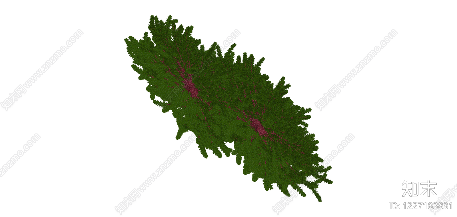 深绿色灌木植物模型SU模型下载【ID:1227183831】