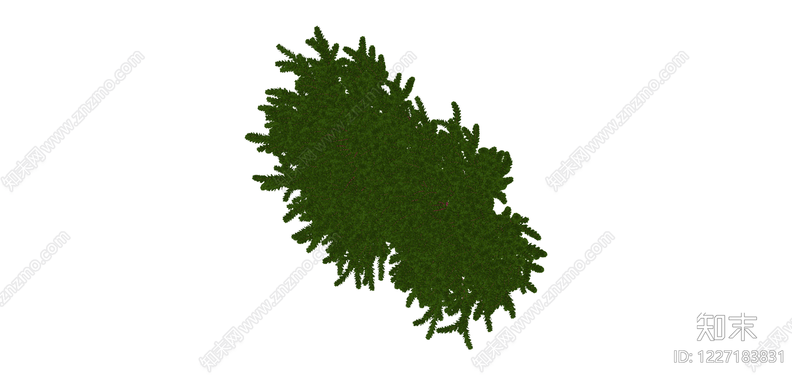 深绿色灌木植物模型SU模型下载【ID:1227183831】
