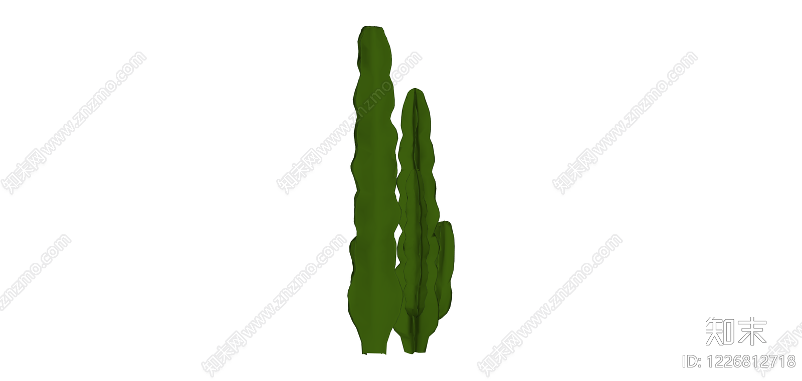 绿色柱状仙人掌模型SU模型下载【ID:1226812718】