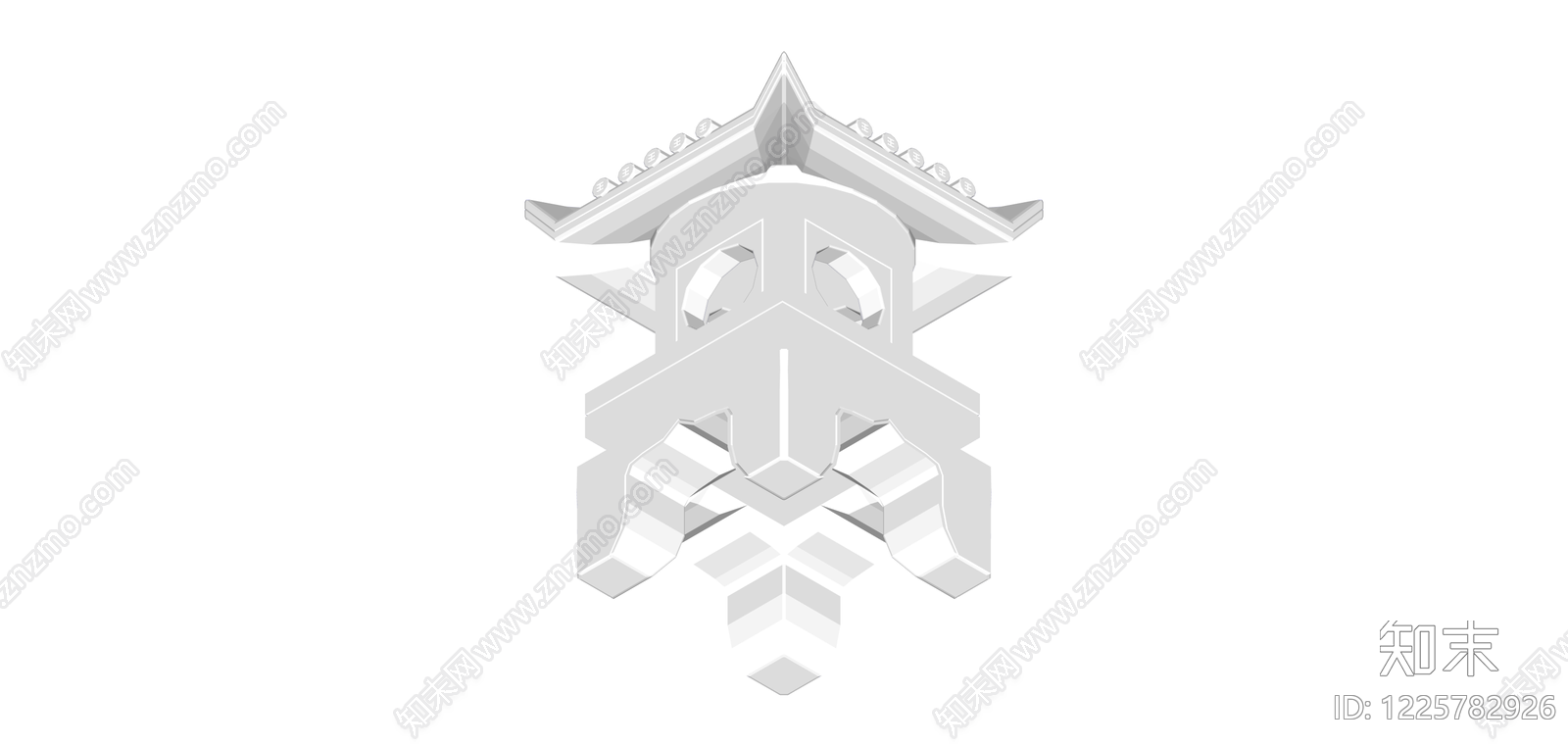 中式石灯笼SU模型下载【ID:1225782926】