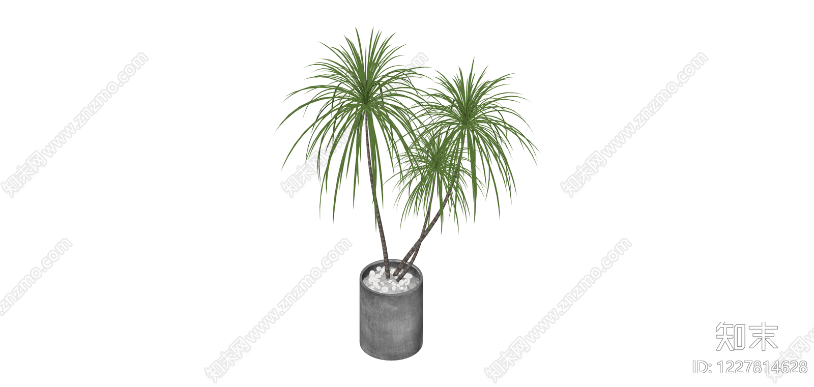 盆栽绿植组合SU模型下载【ID:1227814628】