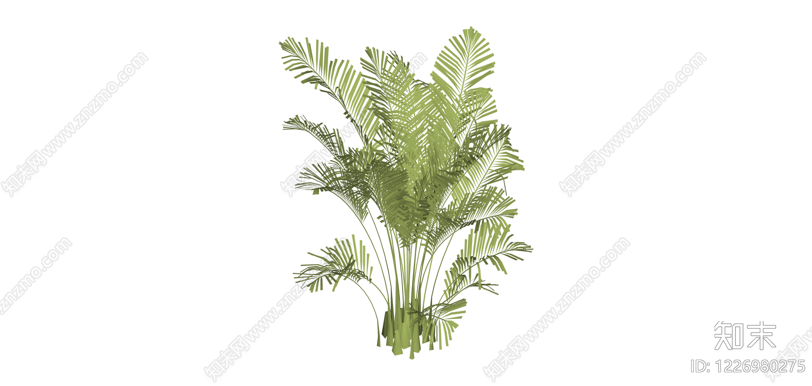 散尾葵绿植模型SU模型下载【ID:1226980275】