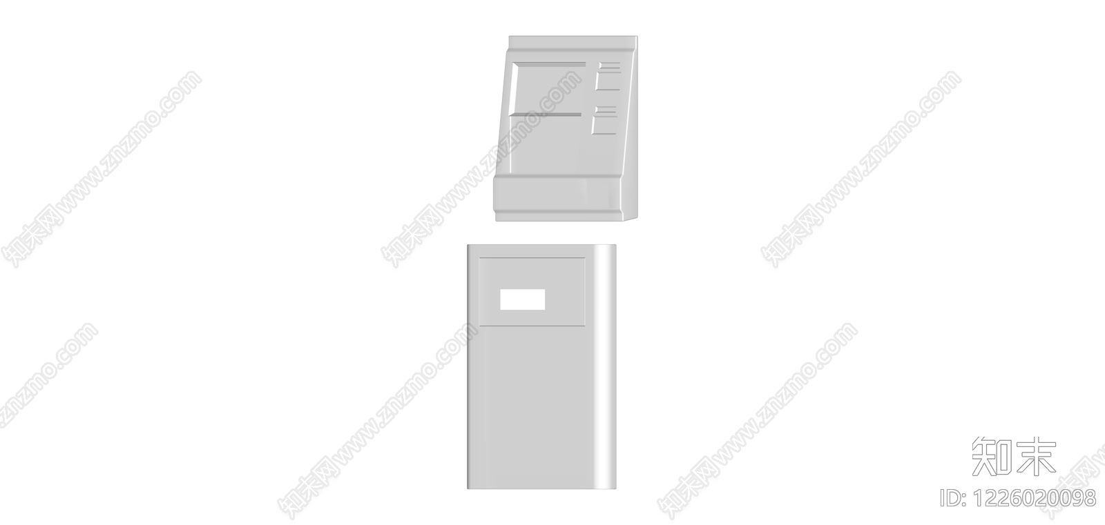 白模冰箱SU模型下载【ID:1226020098】