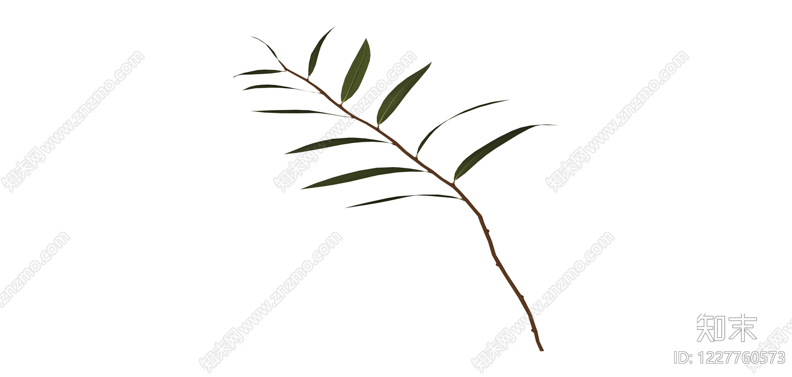 带叶树枝模型SU模型下载【ID:1227760573】