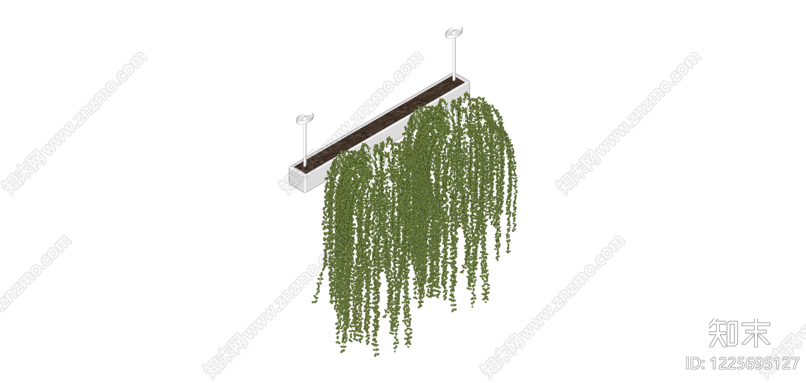 悬挂式仿真绿植垂吊组件SU模型下载【ID:1225695127】