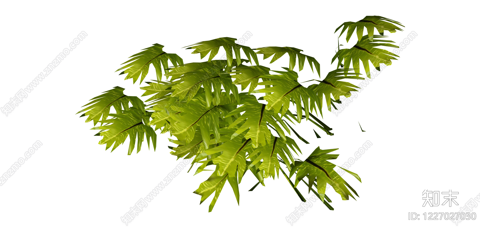 绿色仿真植物枝叶组件SU模型下载【ID:1227027030】