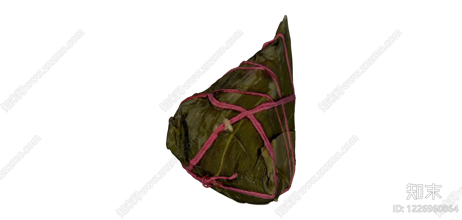 粉色绳绑竹叶粽子SU模型下载【ID:1226960864】
