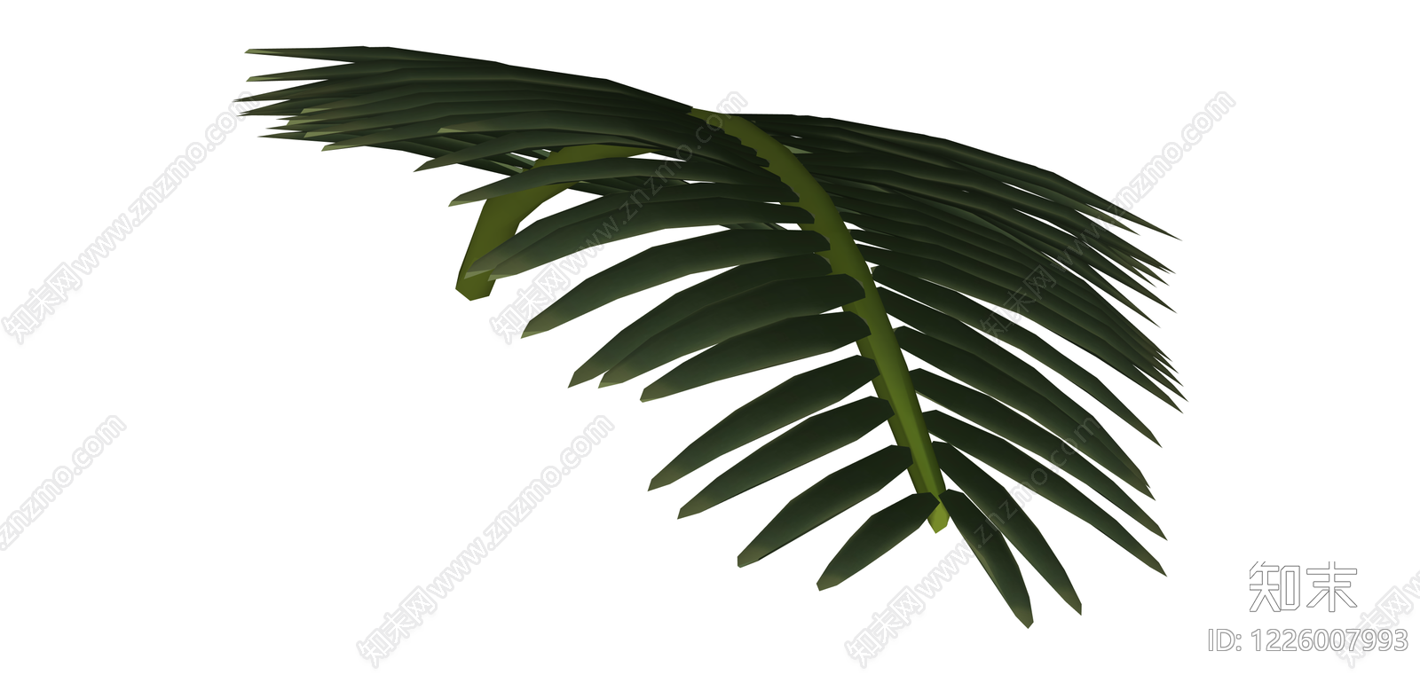 棕榈叶植物组件SU模型下载【ID:1226007993】
