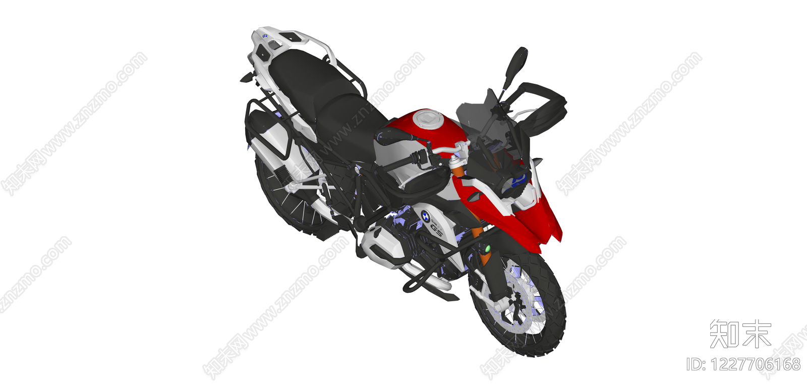 宝马摩托车3D模型SU模型下载【ID:1227706168】