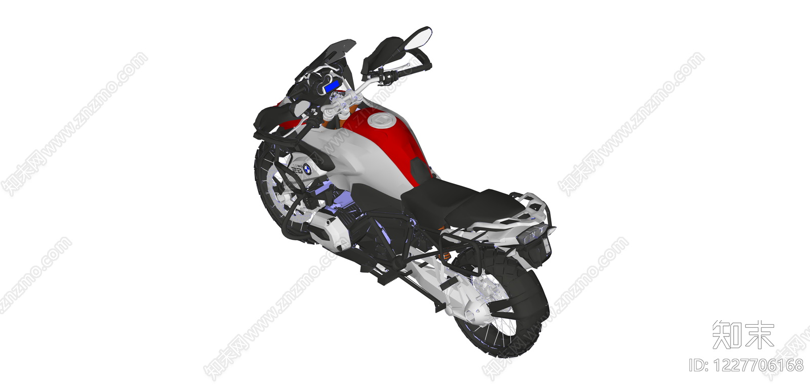 宝马摩托车3D模型SU模型下载【ID:1227706168】