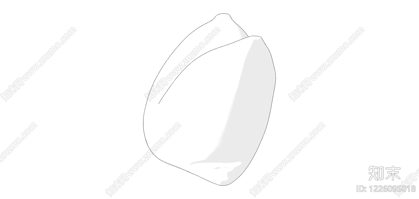 白色布艺软包靠垫SU模型下载【ID:1226095018】