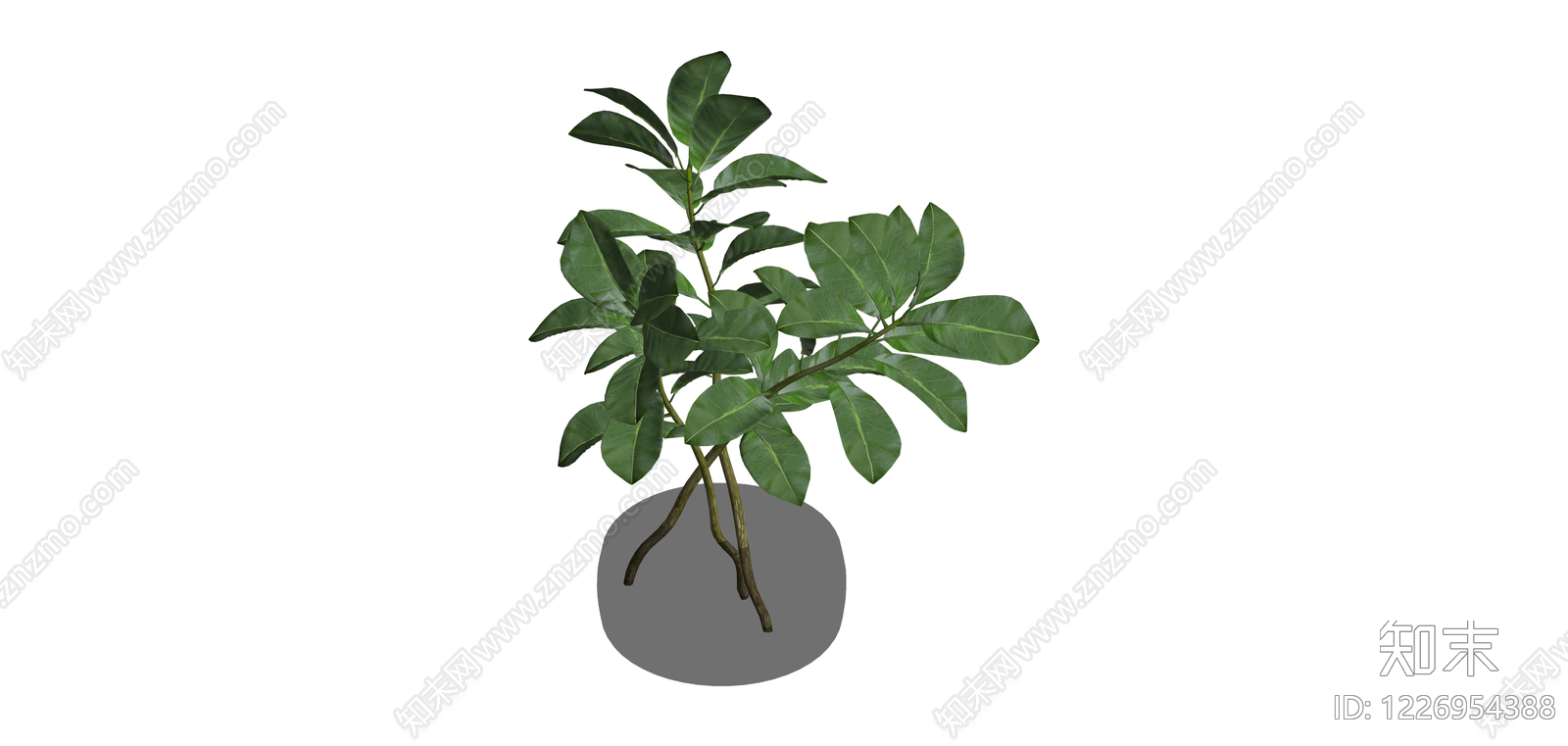 仿真绿植盆栽模型SU模型下载【ID:1226954388】