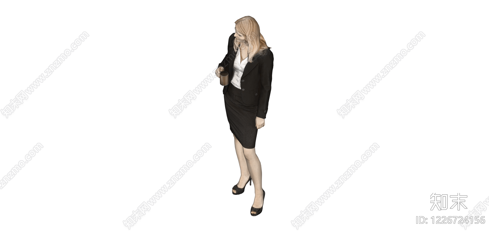 商务女性人物模型SU模型下载【ID:1226724156】