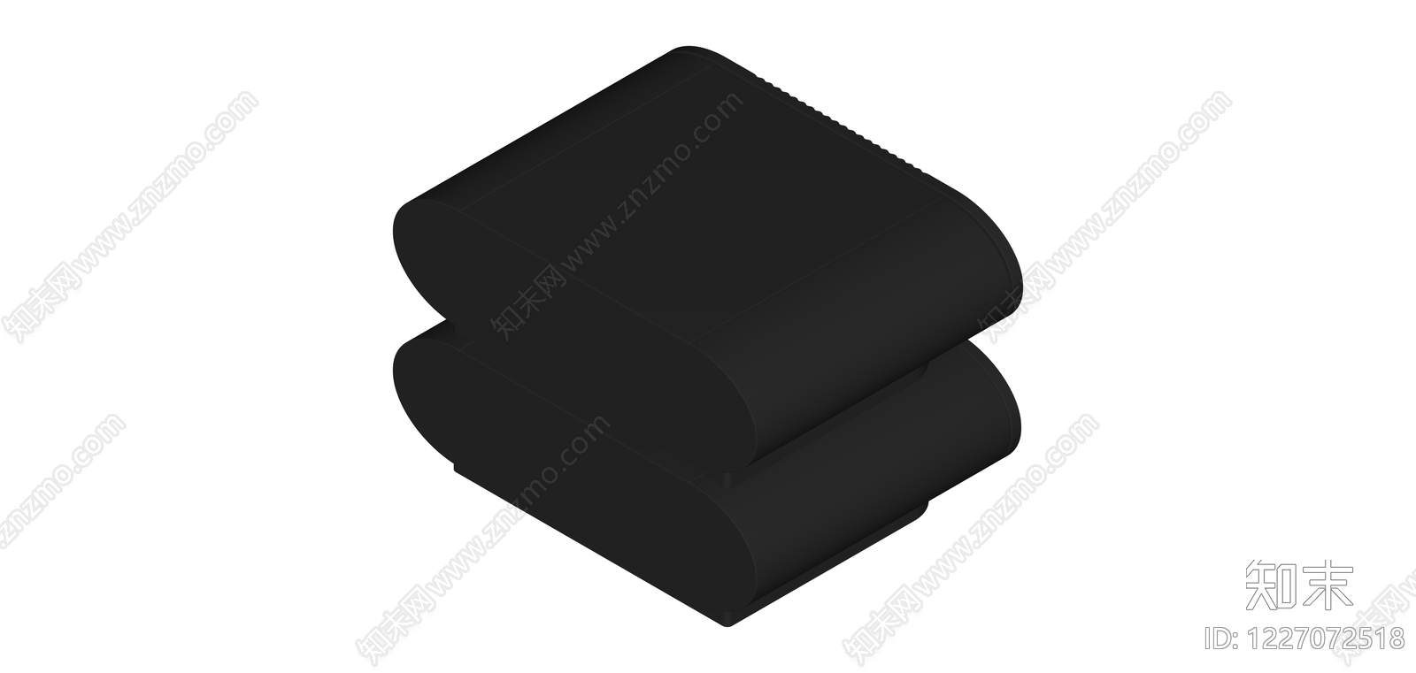 黑色圆角储物盒SU模型下载【ID:1227072518】