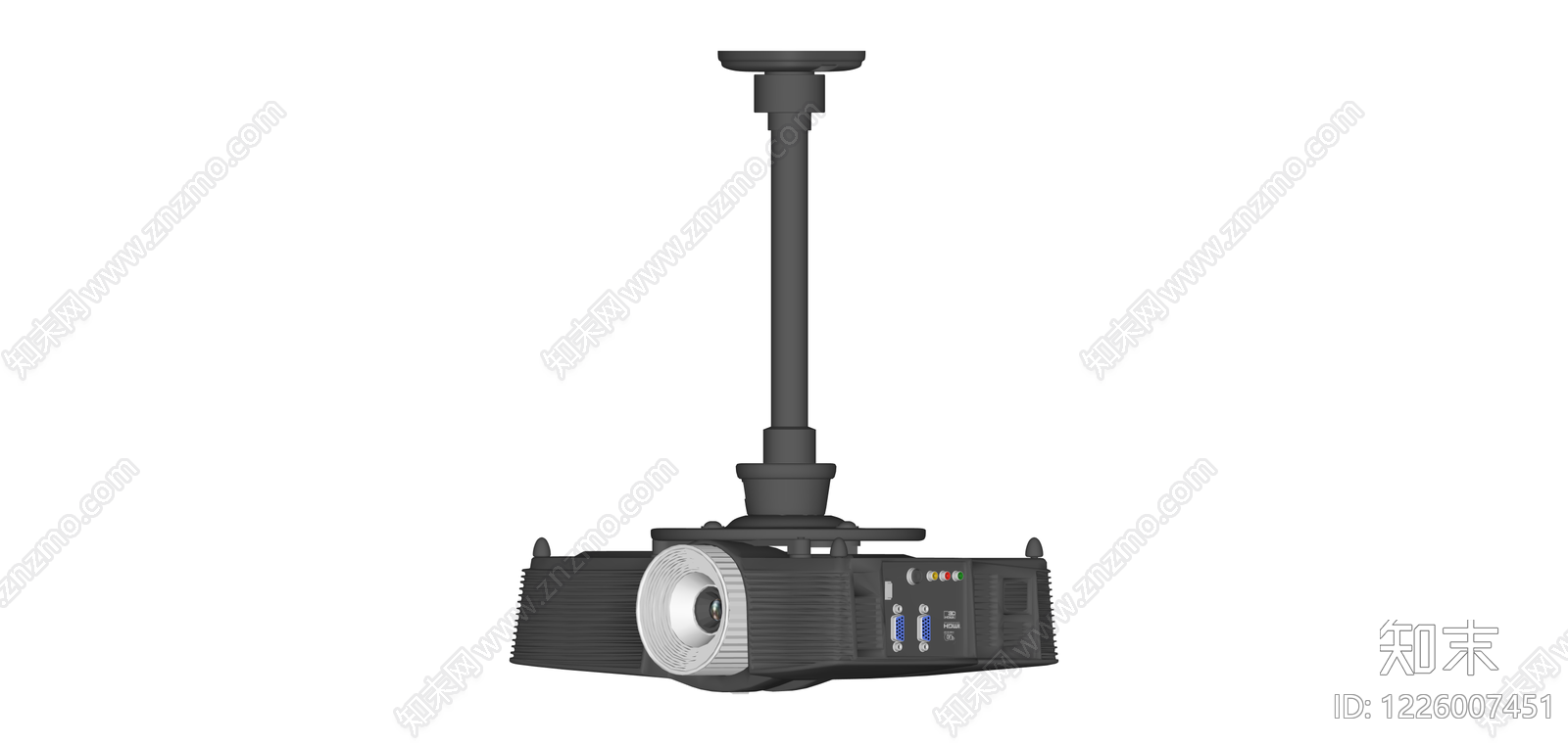 吊装投影仪模型SU模型下载【ID:1226007451】
