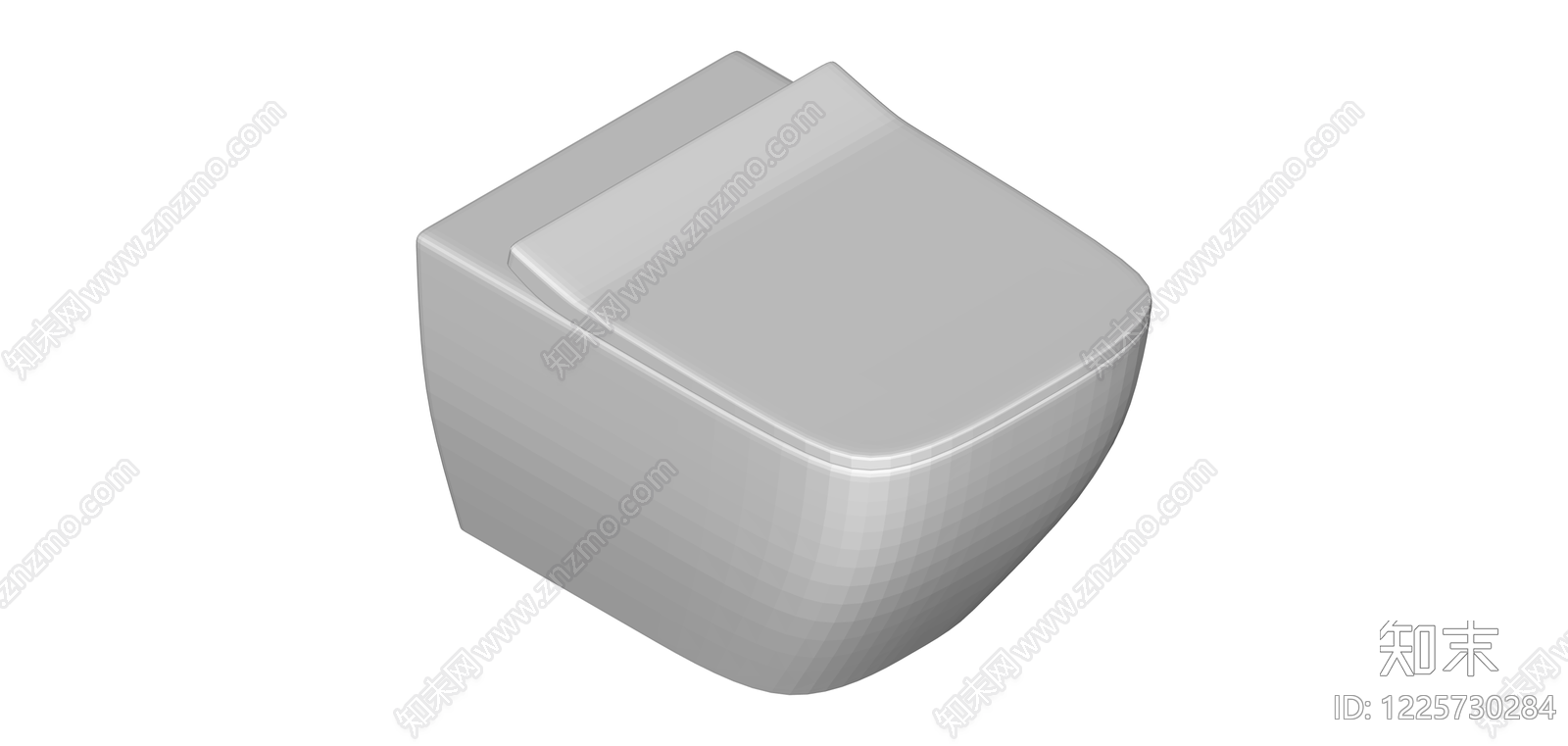 壁挂式卫浴洁具白模SU模型下载【ID:1225730284】