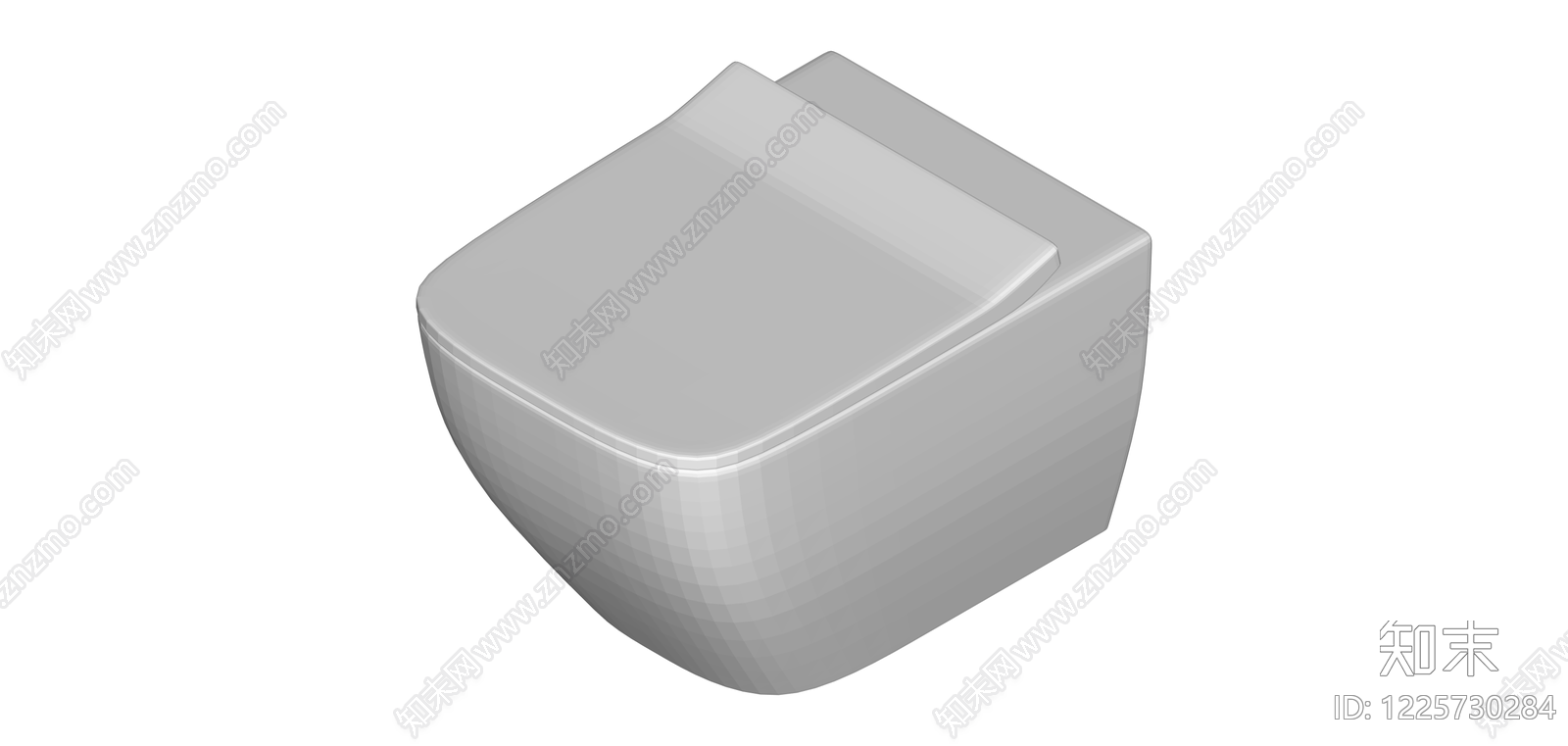 壁挂式卫浴洁具白模SU模型下载【ID:1225730284】