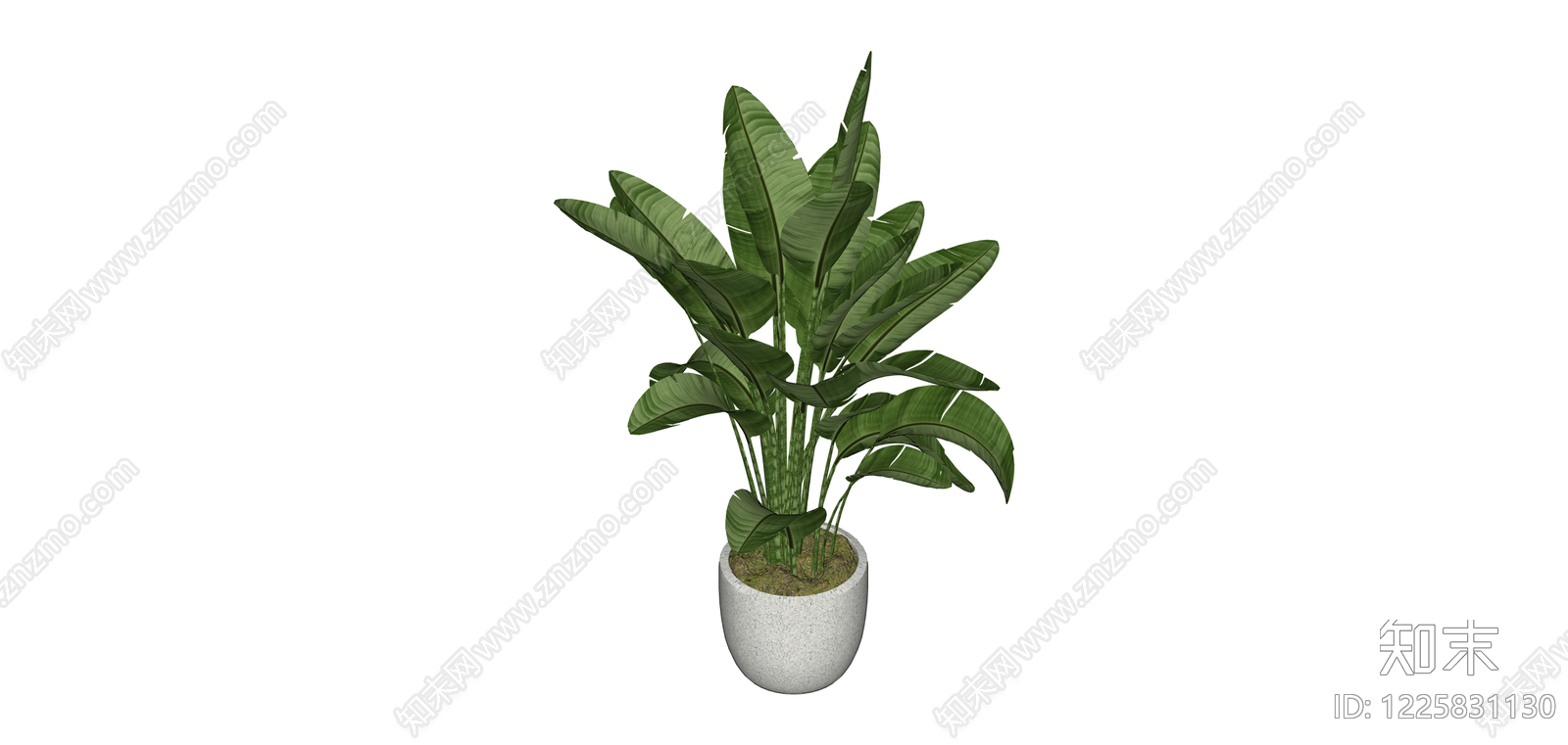 带盆仿真绿植盆栽SU模型下载【ID:1225831130】