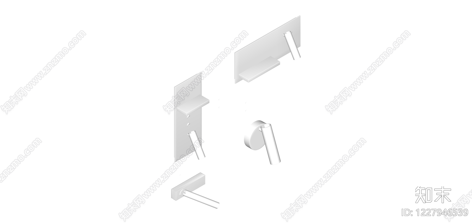 现代简约壁灯组件SU模型下载【ID:1227946539】