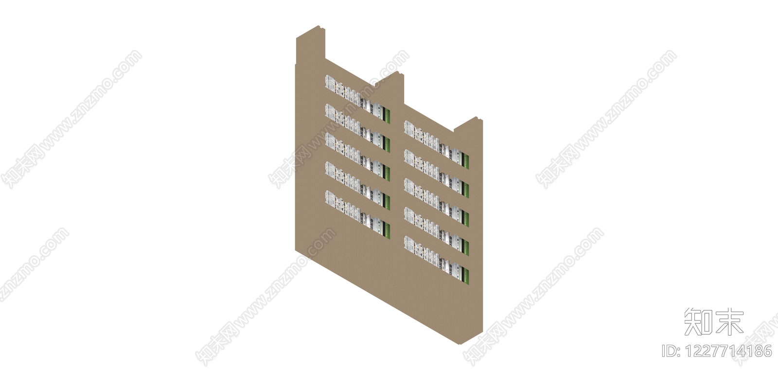书架与书籍组合体SU模型下载【ID:1227714186】