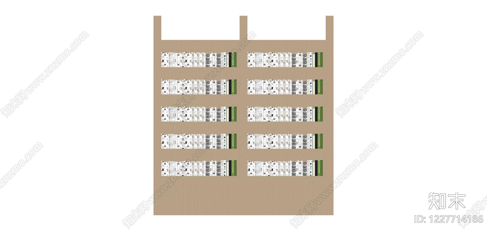 书架与书籍组合体SU模型下载【ID:1227714186】